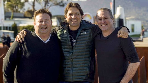 Top team: (From left) Peter Gilmore (Quay), Ben Shewry (Attica) and Neil Perry (Rockpool) revel in food Down Under.