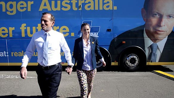 Tony Abbott with his daughter Frances.