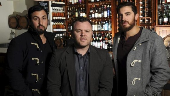 Molly Speakeasy owners Lorenzo Focarile, Dean Brown and Antony Arena at their bar in Civic West.