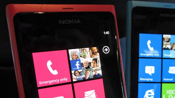 Nokia Lumia 800 running Windows Phone 7.