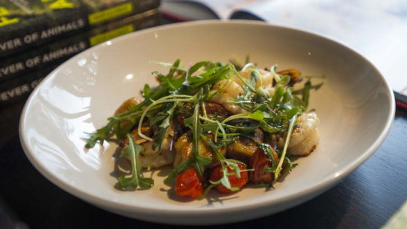 Prawns, black garlic and house-made ricotta at Muse.