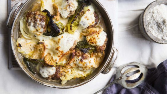 Veal and pork polpette: serve with polenta, pasta or mash.