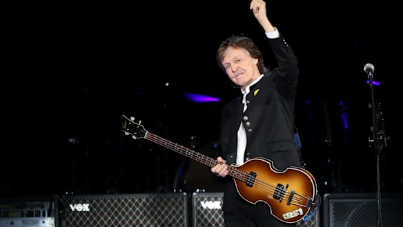 Fab Macca, thumbs (and fingers) aloft.
