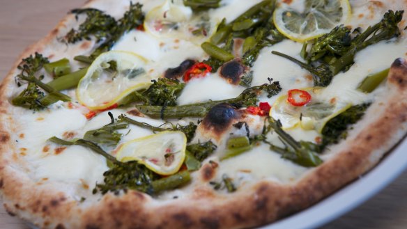 Broccolini pizza at Postino.