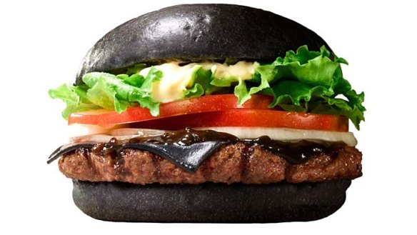 Meet Burger King's latest Japanese creation, the 'Kuro Diamond', coloured with bamboo charcoal.