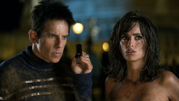Ben Stiller as Derek Zoolander and Penelope Cruz as Valentina Valencia in <i>Zoolander 2.</i>