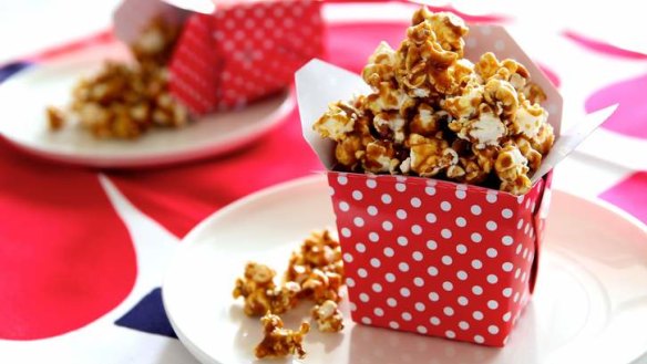 The latest trend in garnishing: caramel popcorn.
