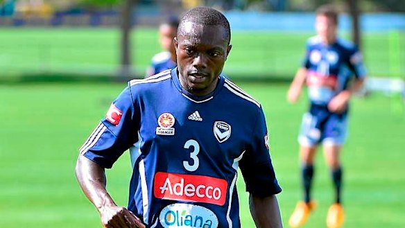 Adama Traore at Melbourne Victory training in February.