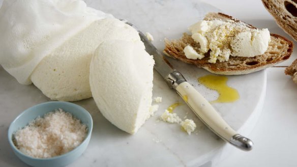 Homemade ricotta.