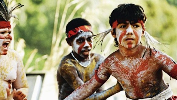 Hunter Page-Lochard as a boy in The Djarn Djarns.