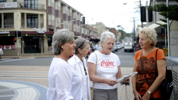 Campaigners ... (from left) Sue Doran, Del Buchanan, Lindsay Harden and Rona Wade.