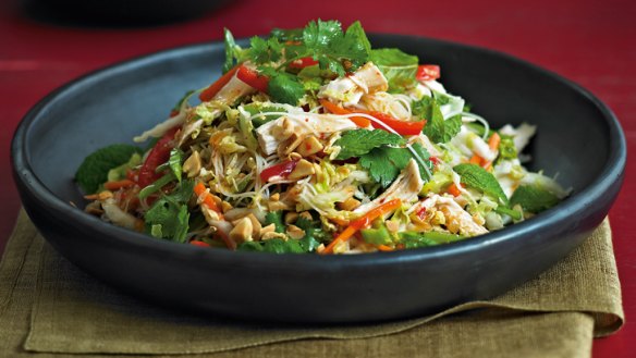 Vietnamese chicken and noodle salad.