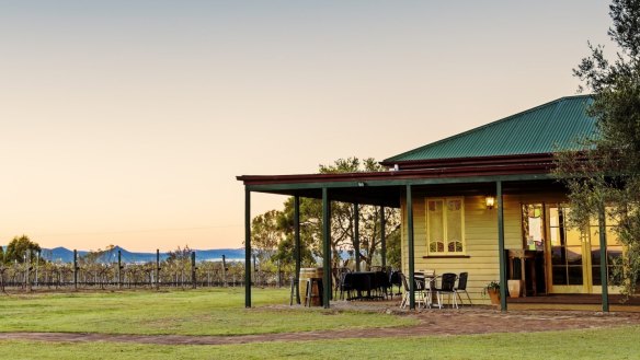 The miner's cottage tasting room at Ironbark Ridge Vineyard.