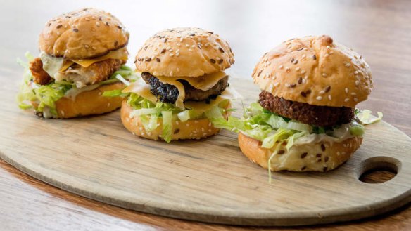 Trio of 'baby burgers' at Smith & Singleton.