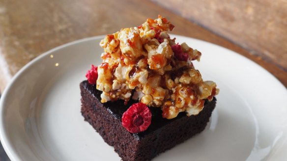 Black Star Pastry's vegan chocolate popcorn cake.