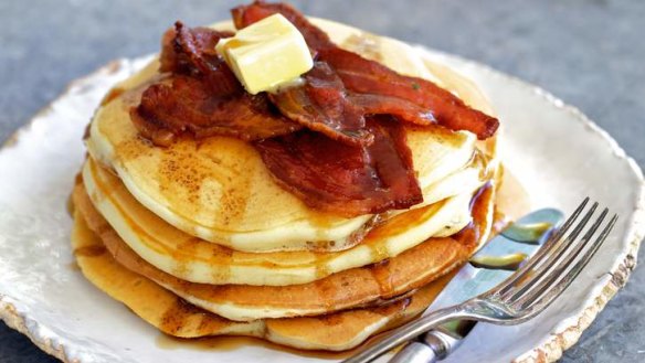 Use up sour milk by making fluffy, American-style pancakes.