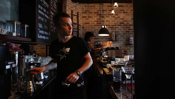 ''It's more pure'': Reuben Mardan encourages appreciation of the finer things by coffee lovers at his Surry Hills business.