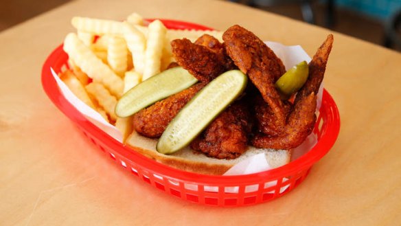 Finger licking: Nashville-style hot chicken at Belle's.