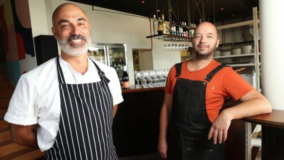 Business partners chef Ben Sisley (left) and Alex Rogers at their new restaurant.