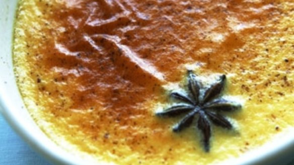 Baked custard with mascarpone and star anise