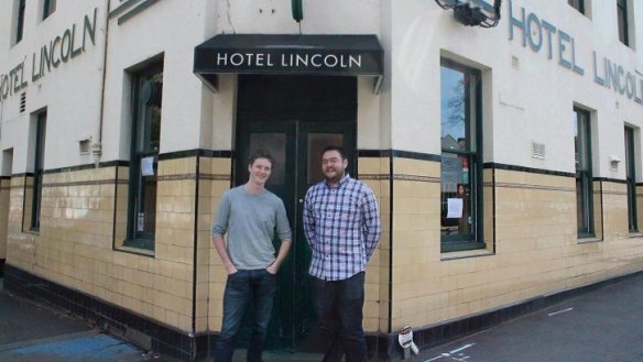 Iain Ling (right) and Lachlan Cameron of Hotel Lincoln.