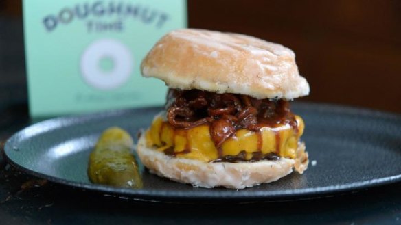 Don't tell your doctor about Ze Pickle's Nutella-smoked bacon burger with doughnuts.