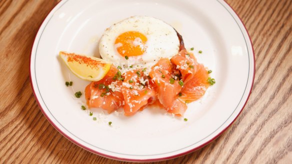 Salmon and potato blini at Kirk's Wine Bar.