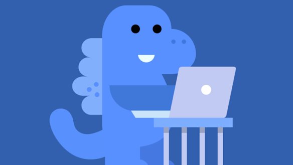 Ah, the Facebook safety dinosaur. She'll keep our data secure.