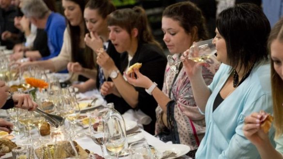 Drink and dine: Guests at a Good Food Month event in 2014.