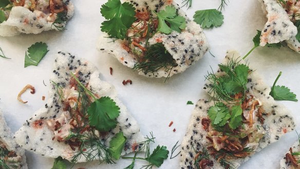 Couch meal or party snack - Amy Hamilton's prawn cracker tartare.
