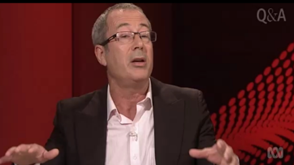 Malcolm Turnbull fan: Ben Elton on Monday night's Q&A. 
