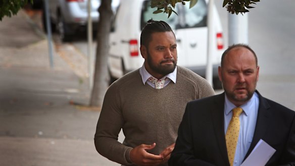 Sacked: Manly recruit Zane Tetevano's career looks over following domestic violence charges.