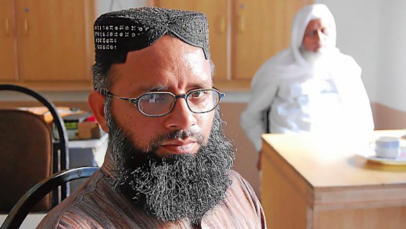 Carrying on ... the dead cleric’s son, Raghib Naeemi.