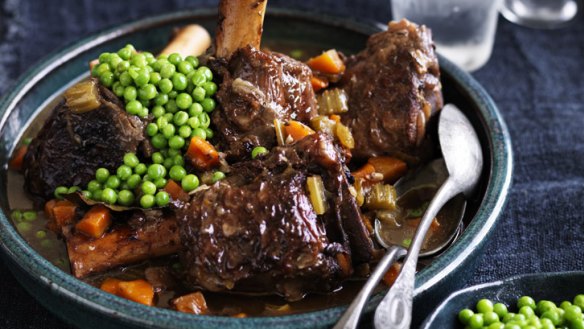 Twice-cooked veal shanks.