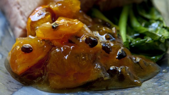 Spiced Cumquat chutney makes a great accompaniment to pork.