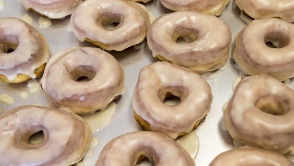 Glazed doughnuts at Donut Boyz.