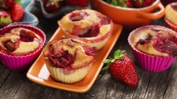 Strawberries are a great addition to muffins.
