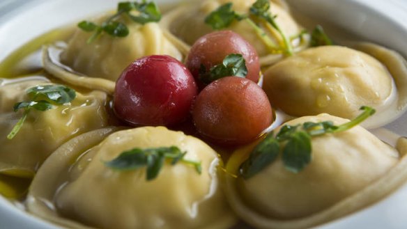 Go-to dish: Snapper and prawn ravioli.