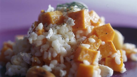 Make the most of seasonal pumpkin with this goat's cheese risotto.