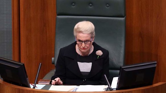Speaker Bronwyn Bishop during question time on Monday.
