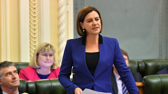 Opposition leader Deb Frecklington has outlined the LNP's plan for the state in her first budget reply speech.