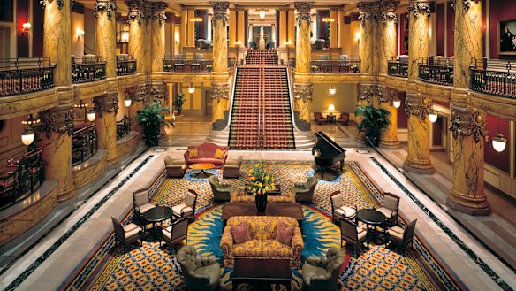 The historic Jefferson Hotel, where Immigration Minister Peter Dutton had a five-star working dinner with Department of Immigration staff while in the US.