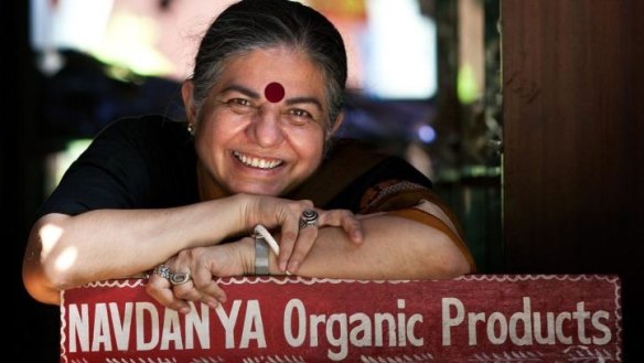 Visiting: Philosopher and activist Vandana Shiva.