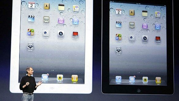Apple CEO Steve Jobs presents the iPad 2
