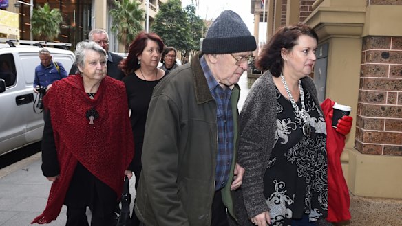 The family of enviroment officer Glen Turner arrive for the sentencing hearing.