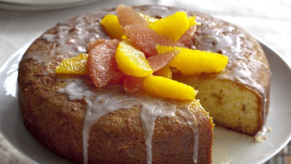 Orange yoghurt syrup cake.