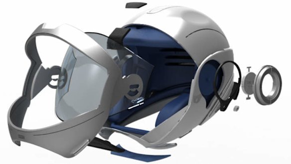 Aussie student re-invents police motorcycle helmet, adds 'RoboCop' features