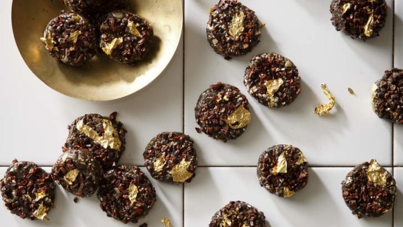 Healthy treat: Date, sesame and cocoa nib delights.