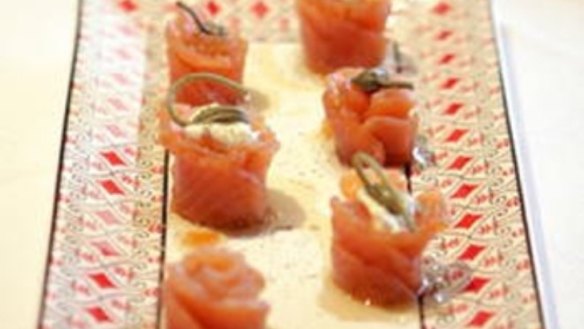 Gravlax cured with desert lime and saltbush