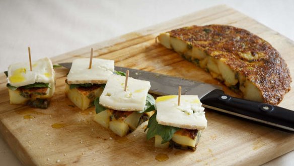 Picnic favourite: Potato and taleggio frittata.